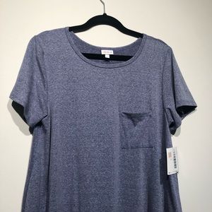 LuLaRoe Carly NWT Heather Blue High Low Dress L